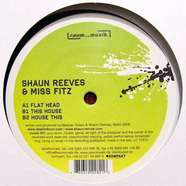 Shaun Reeves & Miss Fitz – This House EP [Raum Musik] – AVG RECORD STORE