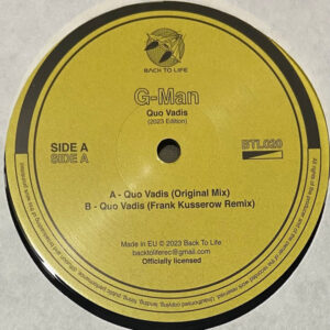 G-Man – Quo Vadis - Back To Life